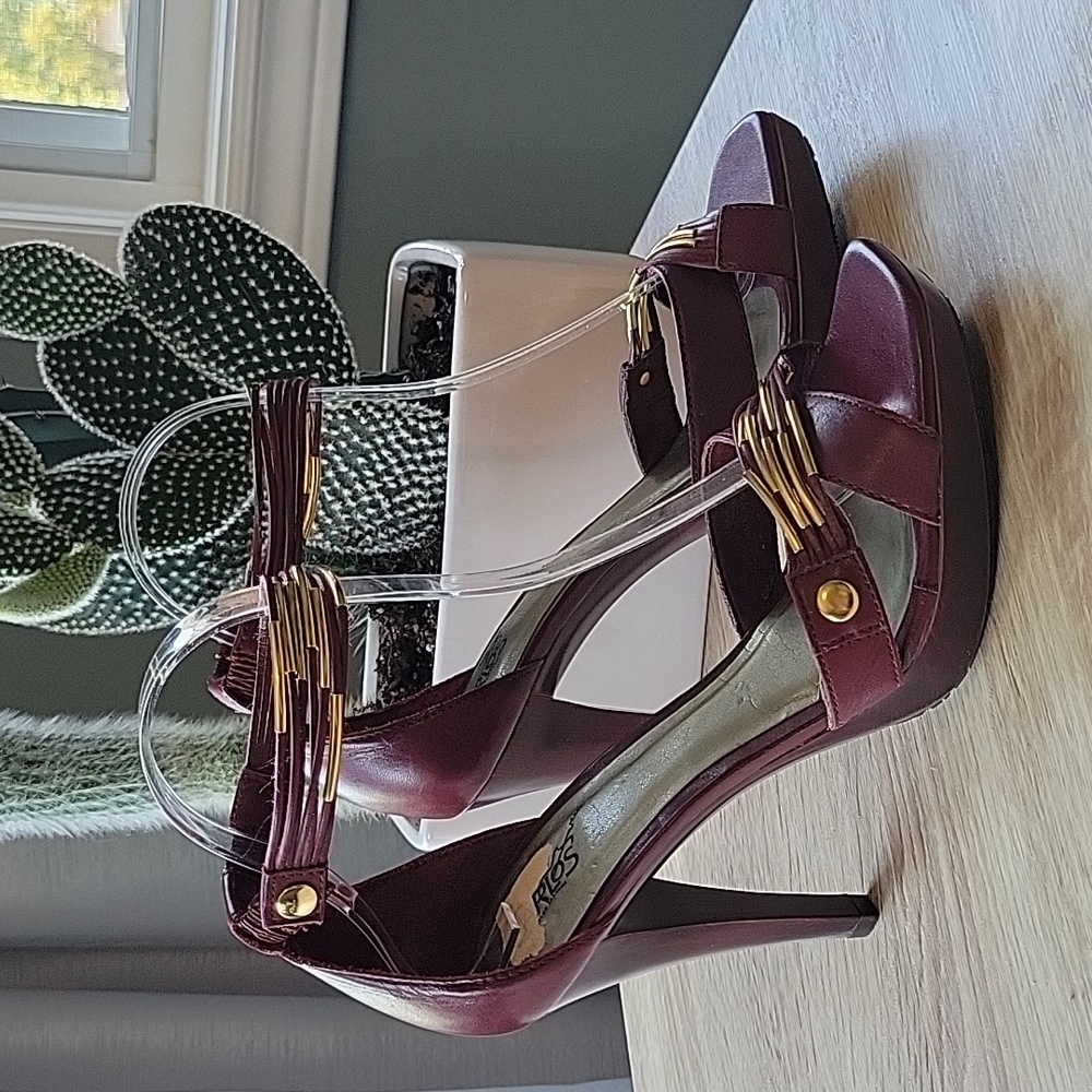 Carlos Santana TRANCE Burgundy heels